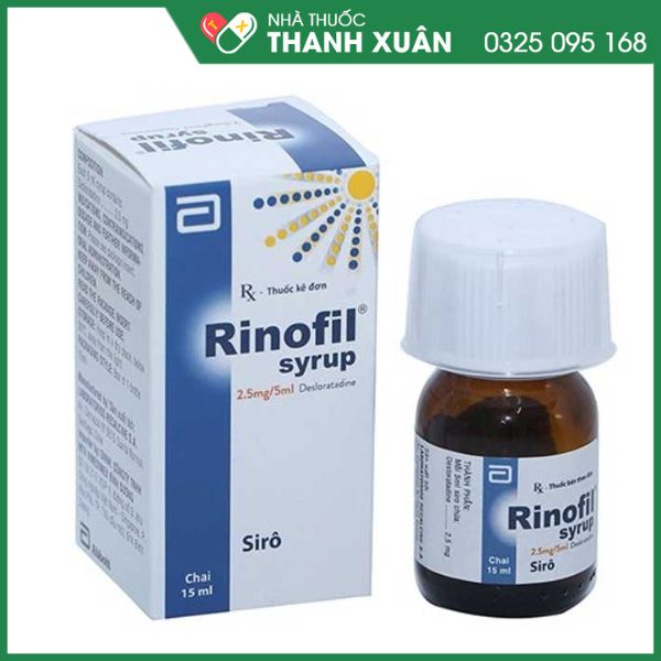 Rinofil Syrup trị viêm mũi dị ứng, mày đay